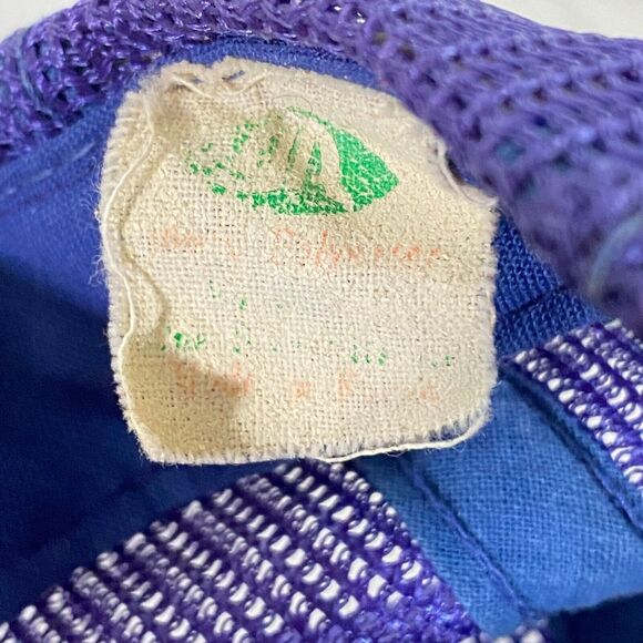 Computervision Baseball Cap Vtg Hat S/M Mens Blue White Adjustable Strap Mesh - Picture 9 of 9